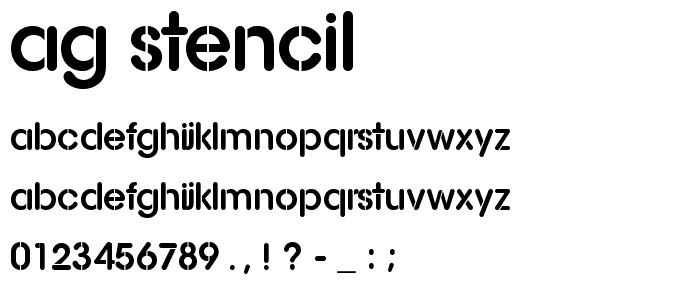 AG Stencil font